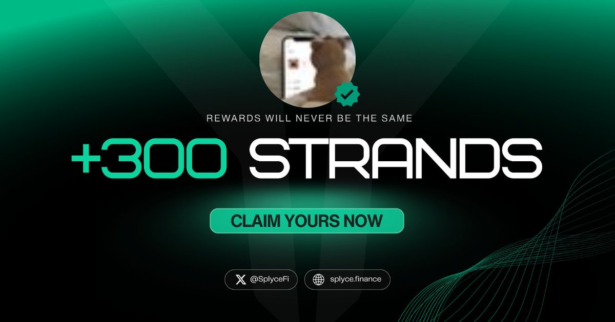 Jinsa80's tweet photo. 300 Strands claimed. 

Real-world yield is coming to Solana with @SplyceFi 

Feels good to be early.

Your turn: https://t.co/2gxJPH7VaL https://t.co/1vdwwgSp9b