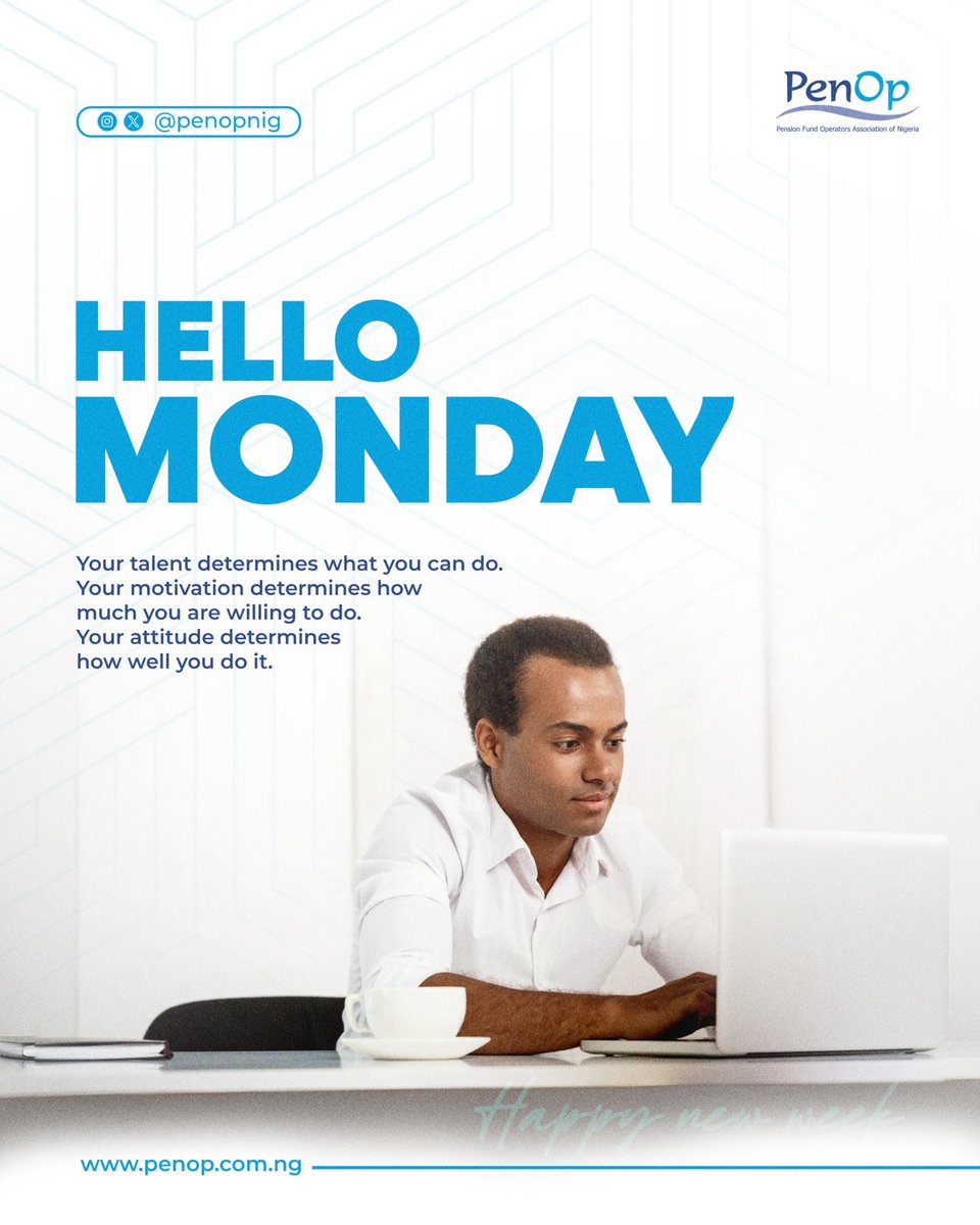 Your skill gets you in the room but motivation keeps you going… 
New week, better mindset, let saved get to work.

#PenOp
#pension
#retirement
#mondaymotivation