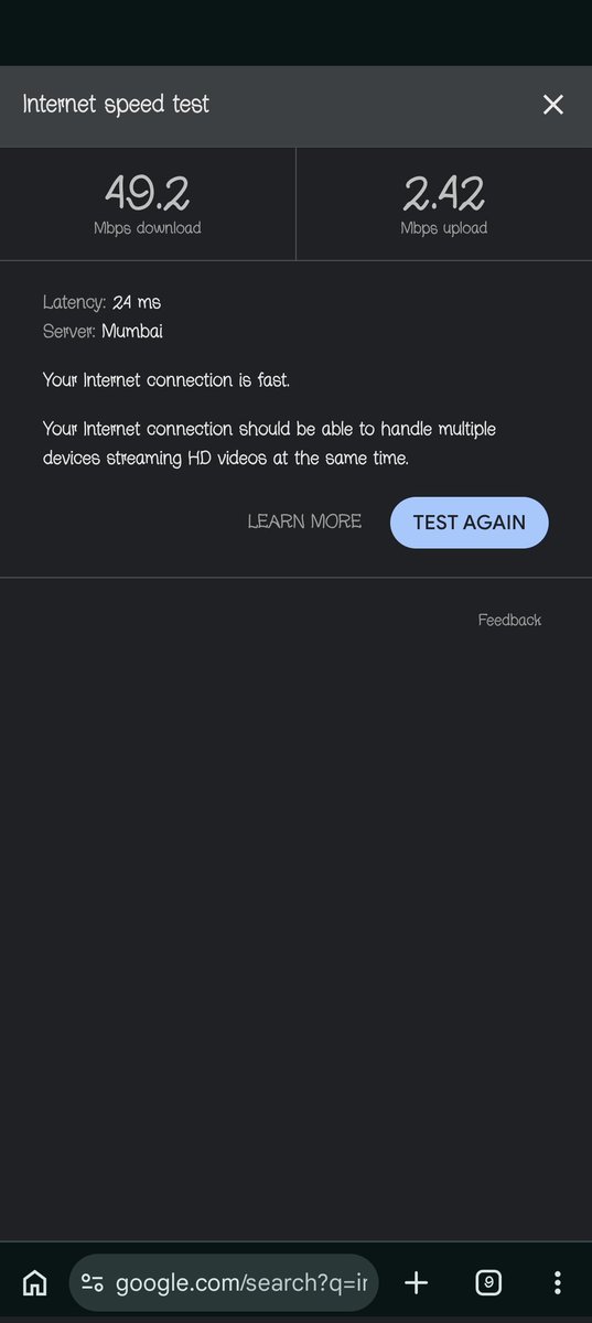 AzazelHR's tweet photo. @Airtel_Presence @airtelindia  Plan is 100mbps but the speed I get is less than 50mbps download and upload barely I get 5-10mbps https://t.co/onBhfJ1rjD
