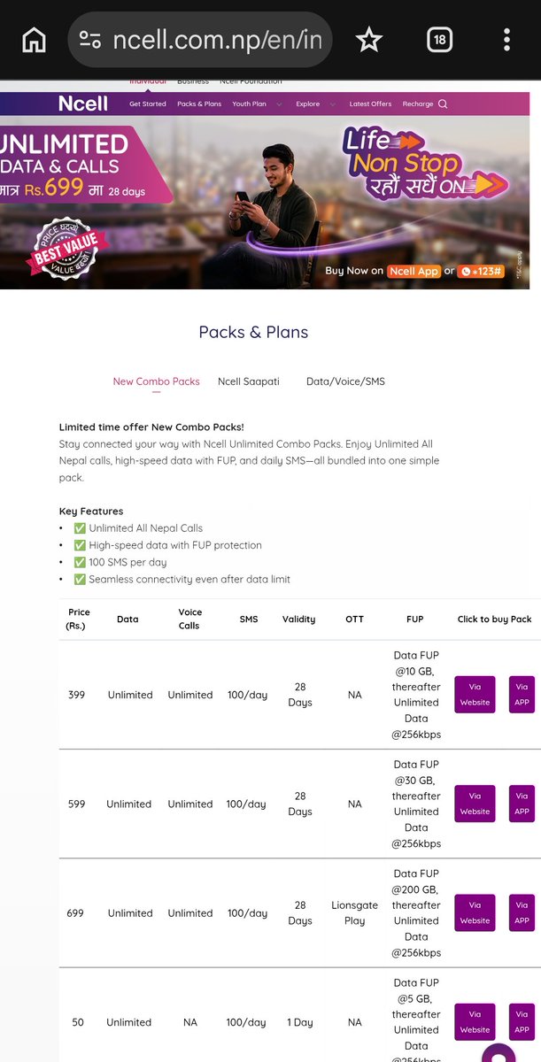 BasnetMadhur's tweet photo. While services should be simplified and cheaper with time, @Nepal_Telecom has become costlier and the competitor @Ncell is offering attractive packages.
NTC postpaid combo package that was available @499 earlier and good option seems scrapped now. @PM_nepal_ @hello_sarkar https://t.co/tgO0SLfocg