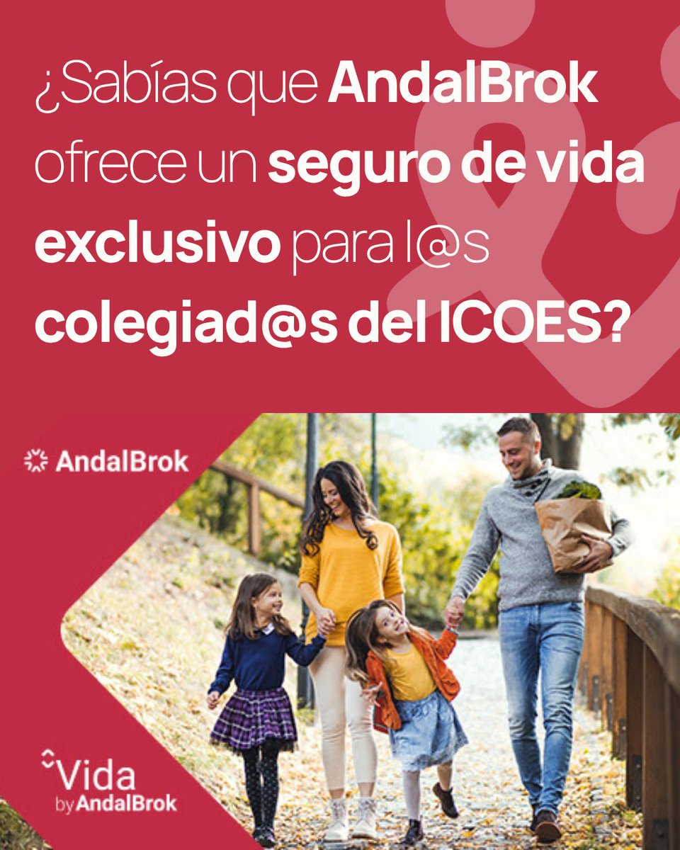 ICOESevilla's tweet photo. 🩺🛡️  ¿Sabías que ser parte del #ICOES tiene ventajas exclusivas para tu tranquilidad y la de tu #familia? 
Junto a @AndalBrok, ofrecemos un seguro de vida diseñado específicamente para nuestr@s colegiad@s
🌐 CONDICIONES: https://t.co/mLvwUd3EyH

#Enfermeria#Sevilla https://t.co/TJUXn7oPms