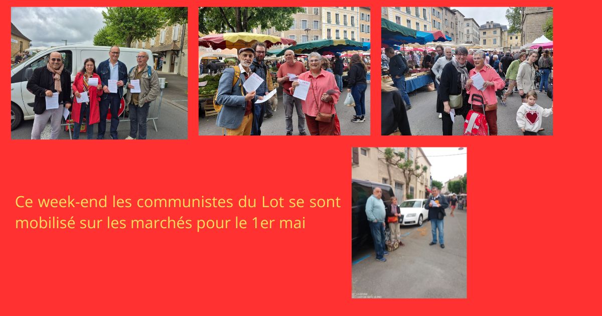 PCF_46's tweet image. Mobilisations des communistes du #Lot pour le 1er mai