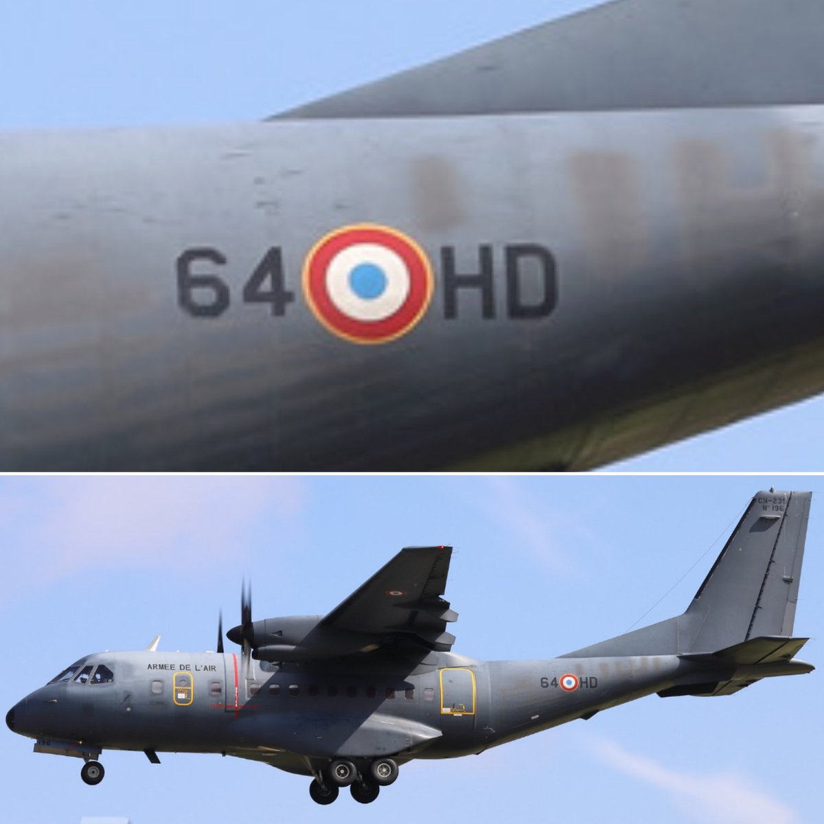 LebanonJets's tweet photo. #France AirForce CASA CN-235 #64HD #3B76AA is arriving into #Beirut from Larnaca as #CTM2042 yesterday departed Evreux to Larnaca via an unknown stop in Corsica 
@CotamFleet @FrenchTrackers https://t.co/z6q19WtZE1