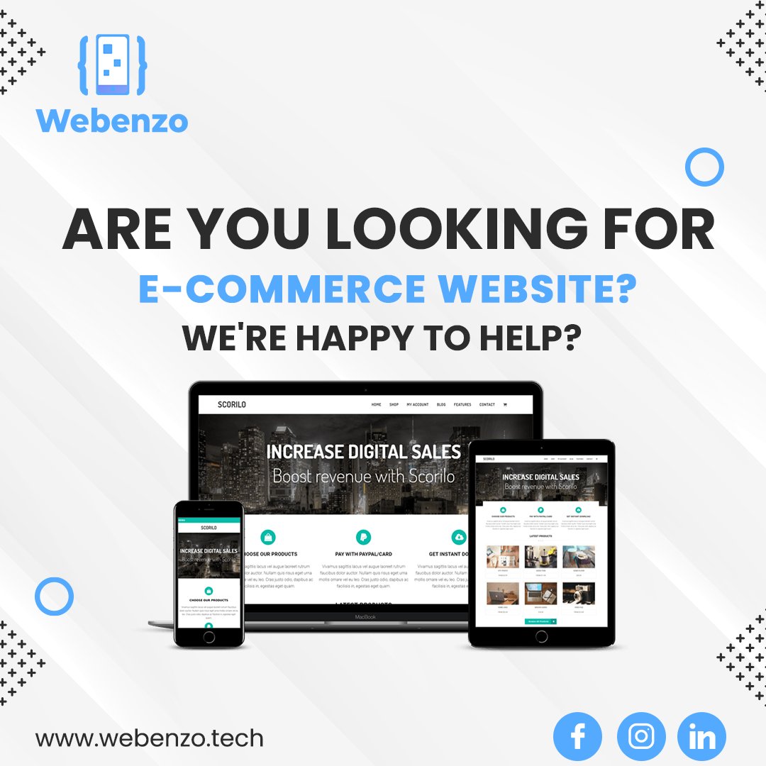 webenzotech's tweet image. Ready to launch your online store? 🚀

At Webenzo, we design and develop powerful, user-friendly e-commerce websites that help you increase digital sales and grow your business. 

#Webenzo #EcommerceWebsite #WebDesign #DigitalGrowth #WebDevelopment