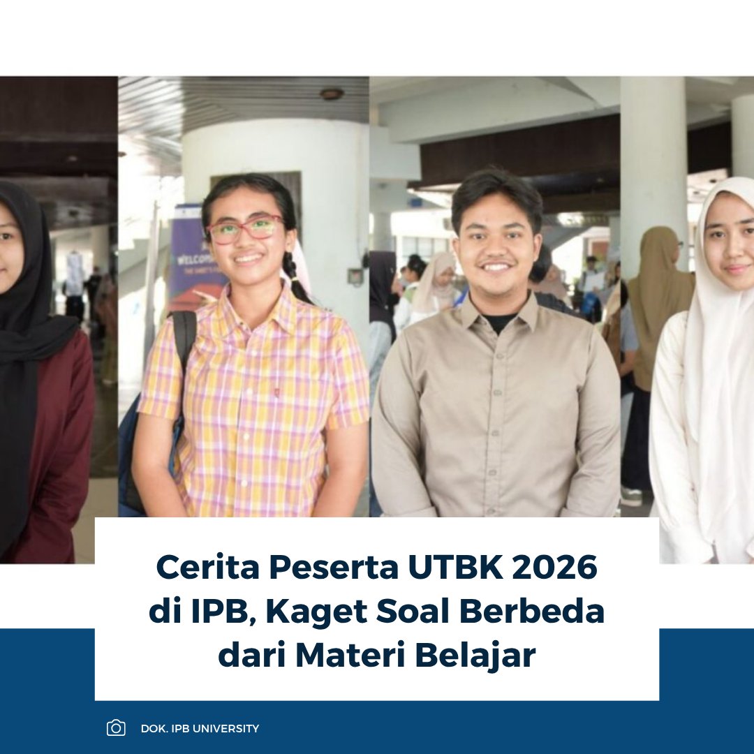 kompascom's tweet image. Kaget soal UTBK berbeda dari yang dipelajari Hal senada juga disampaikan oleh Muhammad Ikhsan dari SMA Insan Kamil Bogor. “Kesan pertama cukup kaget karena soalnya berbeda dengan yang dipelajari,” ungkapnya.

Baca selengkapnya: kompas.com/edu/read/2026/…

~RK #UTBK #bogor #IPB