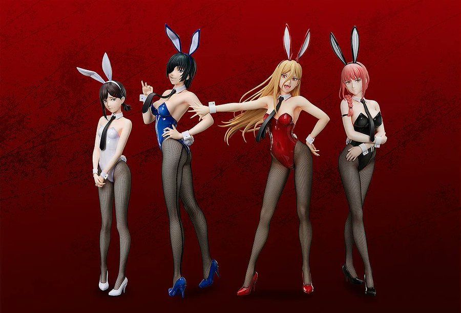 あ*読様 チェンソーマン バニー フィギュア 4体セット　パワー、コベニ、マキマ パワー、マキマ、あみあみ在庫復活✨ FREEing、『チェンソーマン』の
