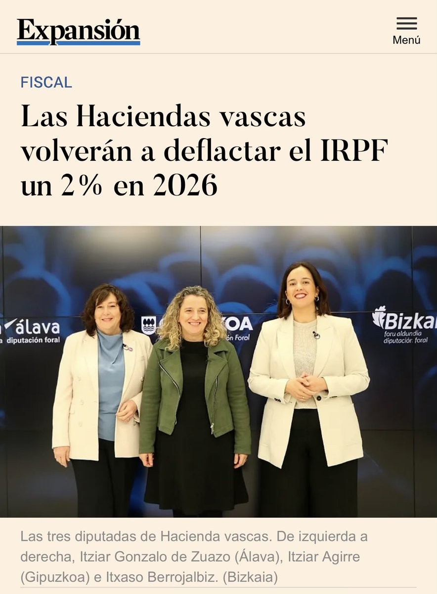 Una cosa que creo que mucha gente no sabe, es que el IRPF en el País Vasco se ha estado deflactando estos últimos años. Y gobierna una coalición del PNV+PSOE. 

Al resto de España os timan 🤣