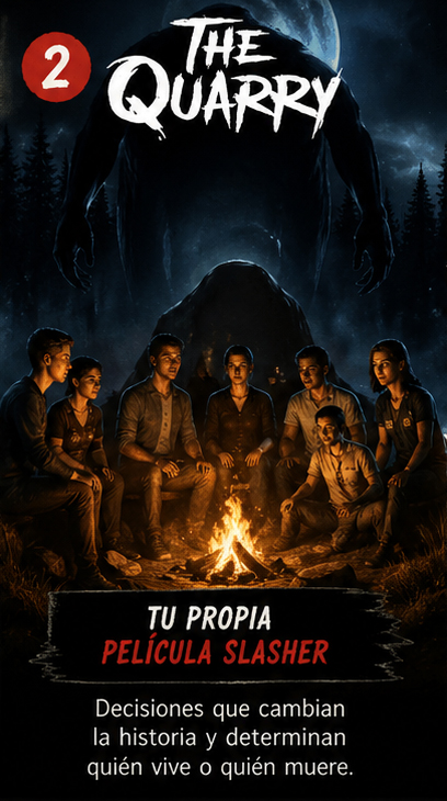 terrorbit's tweet photo. 2. THE QUARRY
Se trata literalmente de una película slasher interactiva, tus decisiones a lo largo del juego cambian el curso de la historia, así como quién vive o quién muere. https://t.co/vccHB8p3Tc
