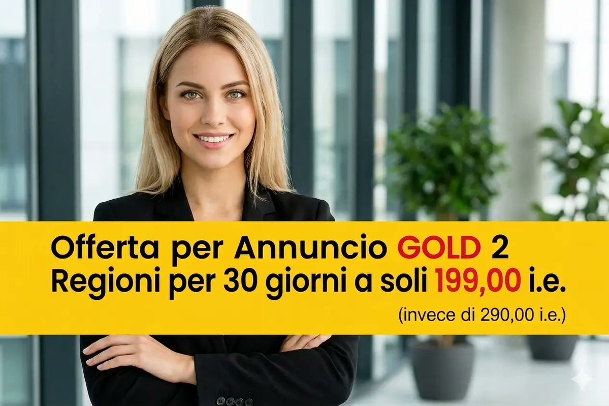 TrovoAgente's tweet image. 🚀 𝗖𝗲𝗿𝗰𝗵𝗶 𝗻𝘂𝗼𝘃𝗶 #𝗮𝗴𝗲𝗻𝘁𝗶𝗱𝗶𝗰𝗼𝗺𝗺𝗲𝗿𝗰𝗶𝗼?
Annuncio GOLD in 2 regioni per 30 giorni a soli 𝟭𝟵𝟵,𝟬𝟬 € i.e., invece di 290,00 € i.e.
👉 Pubblica ora il tuo annuncio su lnkd.in/drj7vf5P
#TrovoAgente #Vendite #ReteVendita #RicercaAgenti #AnnuncioGOLD