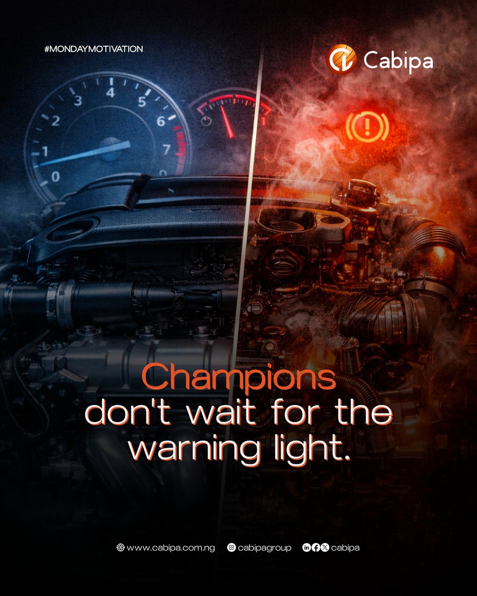 Cabipa's tweet image. True winners act early—don’t wait for your engine to signal trouble. 🛑💪
#PreventiveMaintenance #EngineCare #CarTips #DriveSmart #StayAhead