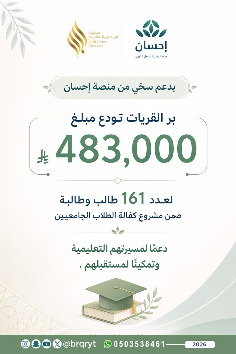 جمعية البر بالقريات tweet media