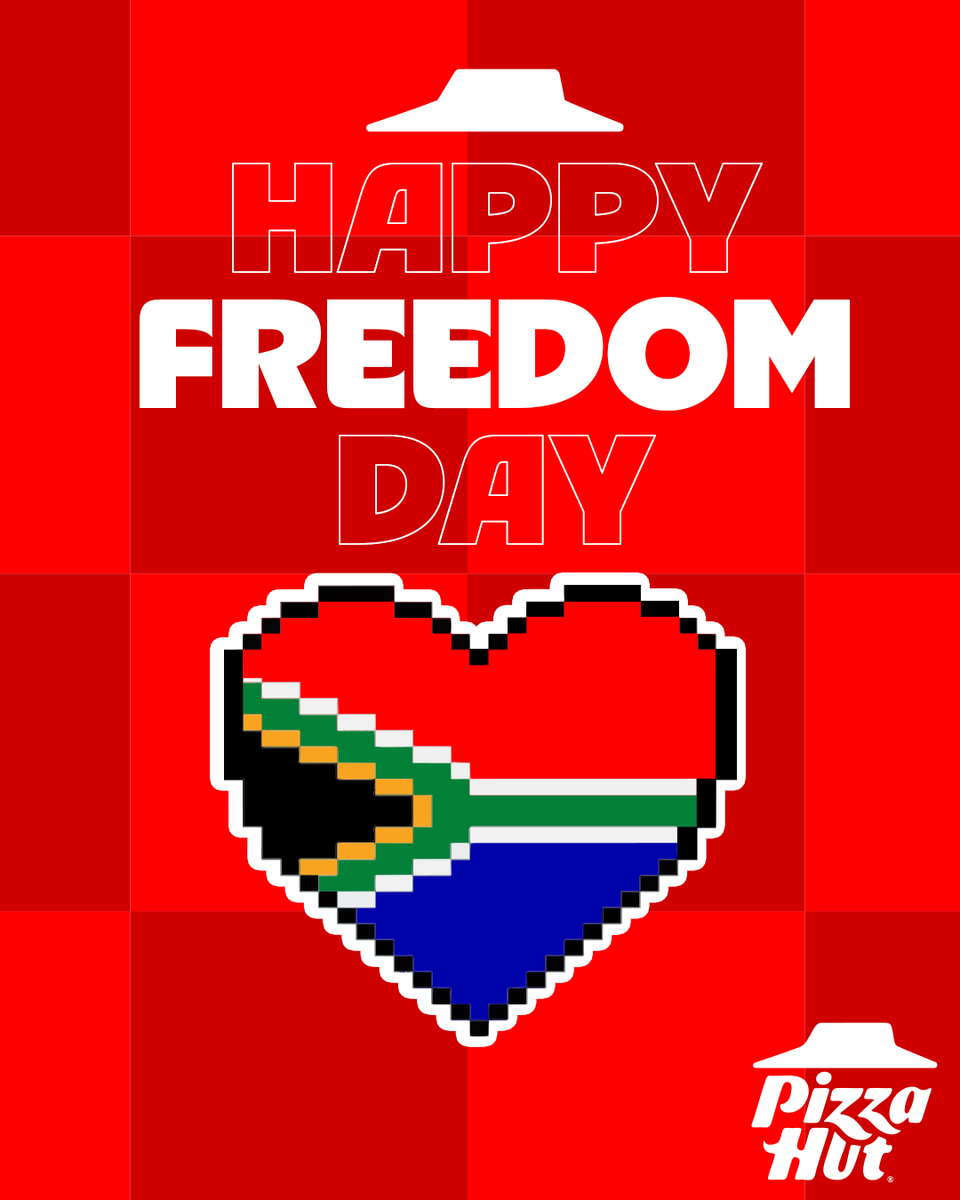 PIZZAHUTSA's tweet photo. Happy #FreedomDay2026, Mzansi 🫶🏽♥️🇿🇦 https://t.co/pQj1hQDhXe