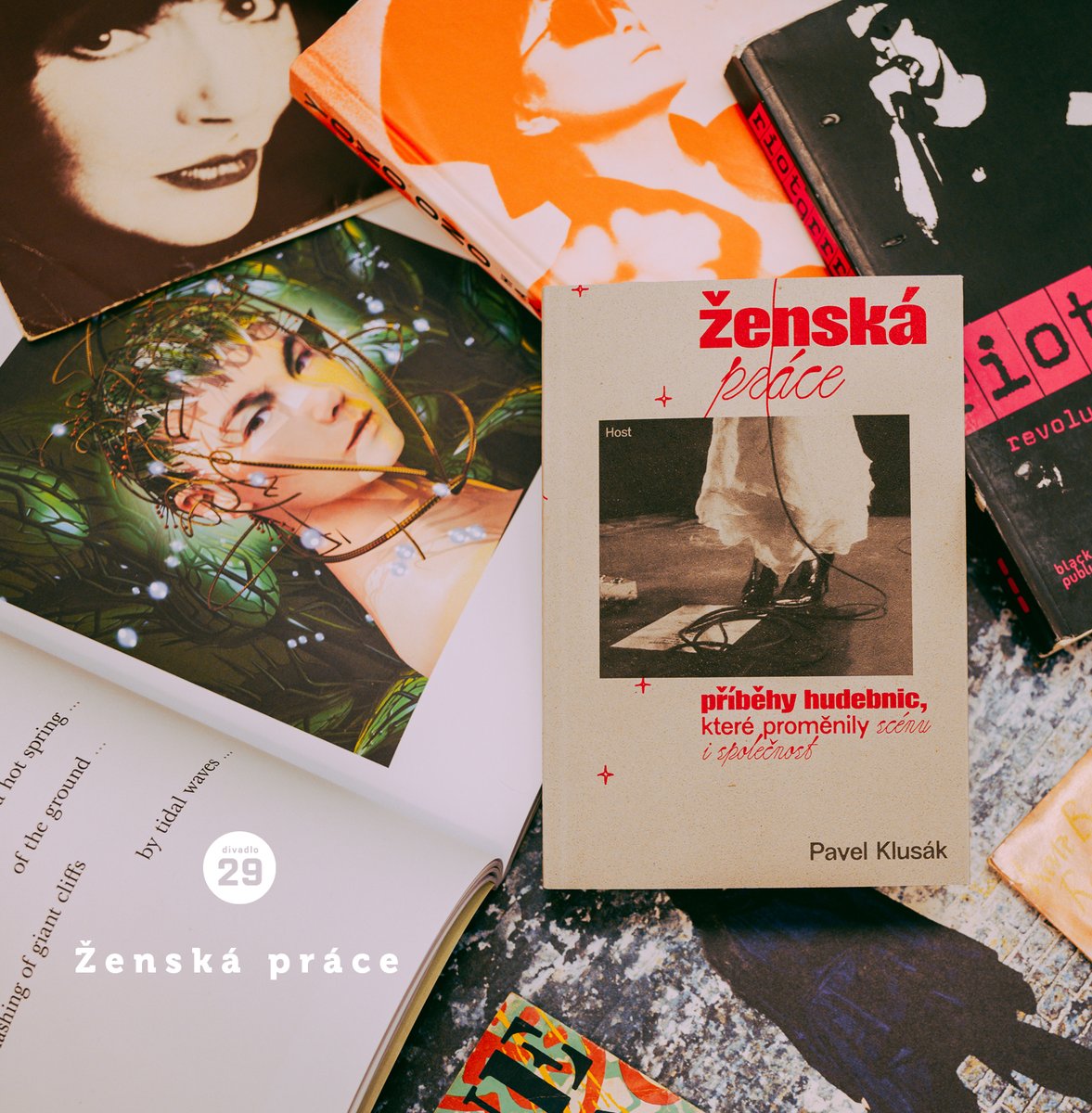 Divadlo29's tweet photo. S T Ř E D A 🌼 Pavel Klusák: Ženská práce
O osudech Björk, Patti Smith, PJ Harvey, Kate Bush, Laurie Anderson a dalších hudebnic s držitelem Magnesie Litery, hudebním publicistou Pavlem Klusákem. 
st 29/4 Divadlo 29 https://t.co/J6MVx7BrrY