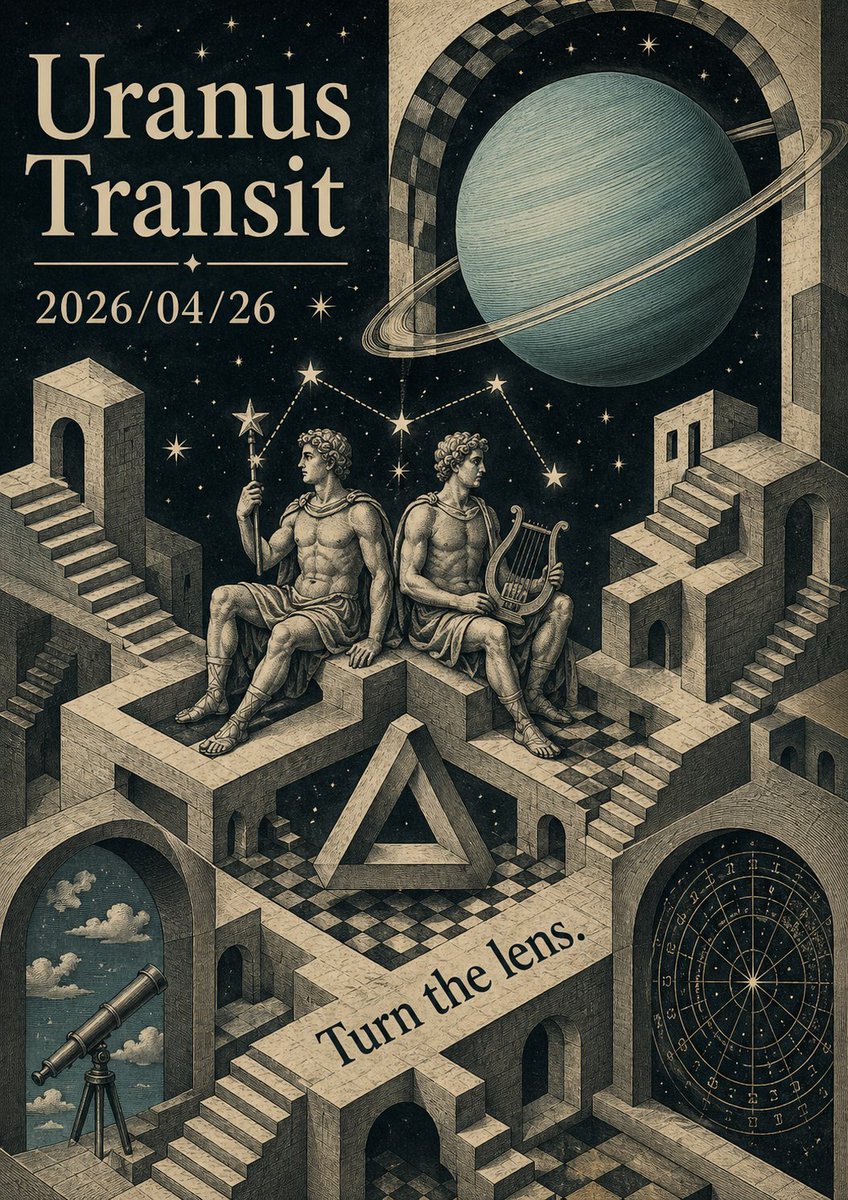 【＃天王星移動　♅♉︎→♊︎】
■天王星双子座期間
2026/04/26〜2032/08/05
「Tern the lens.(レンズを回す)」

学習についての改革が進む。特に小中学校の在り方が変わりそうな予感🪐