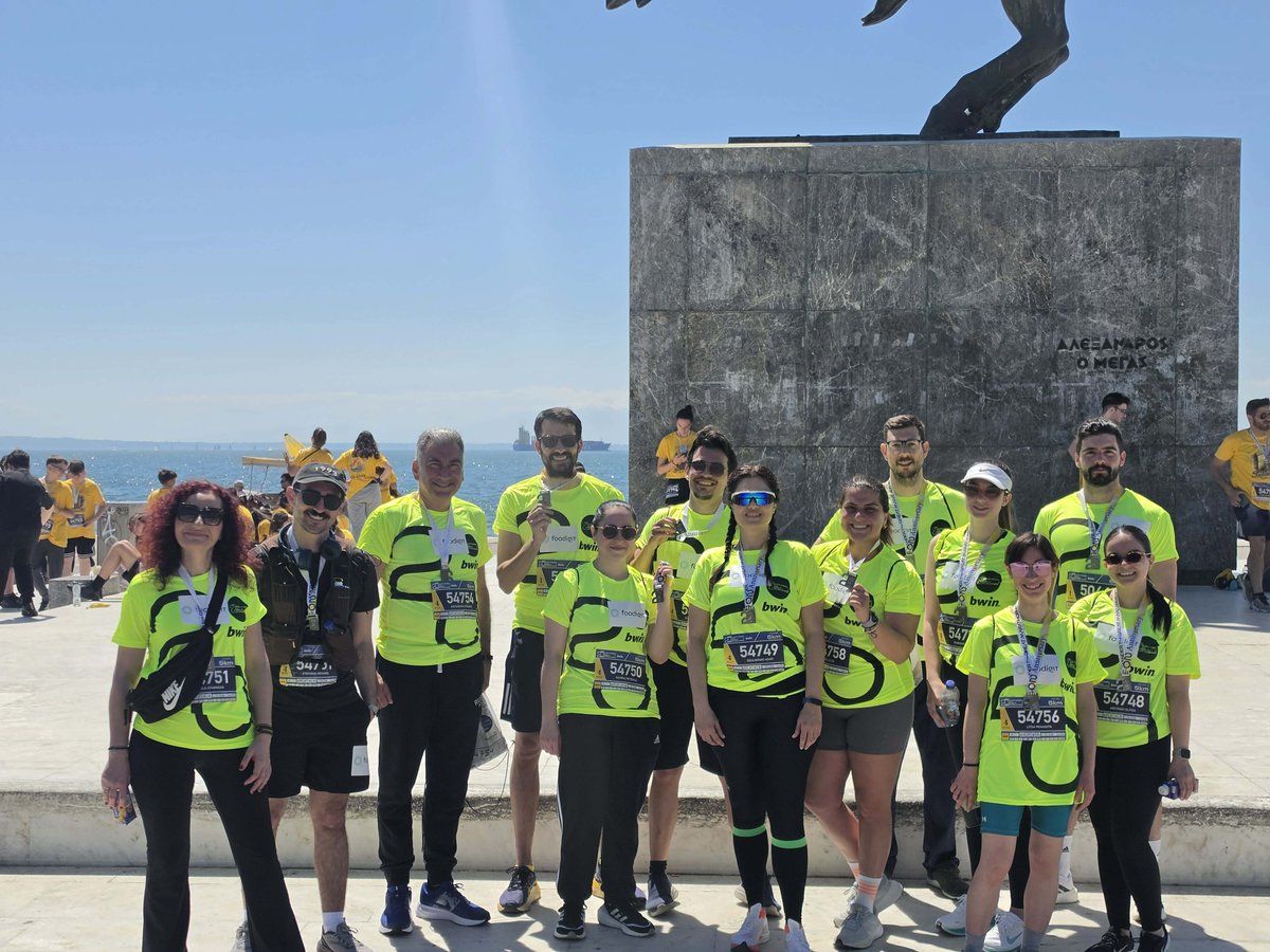 foodigIT_Centre's tweet photo. #FoodigIT at the 20th Alexander the Great Marathon in Thessaloniki! 🏃‍♂️
Smiles, sweat &amp; strong team spirit all the way to the finish line. Proud of our team and inspired by every runner out there.
#AlexanderTheGreatMarathon #Thessaloniki #RunningTogether https://t.co/gsWXmGwSPV
