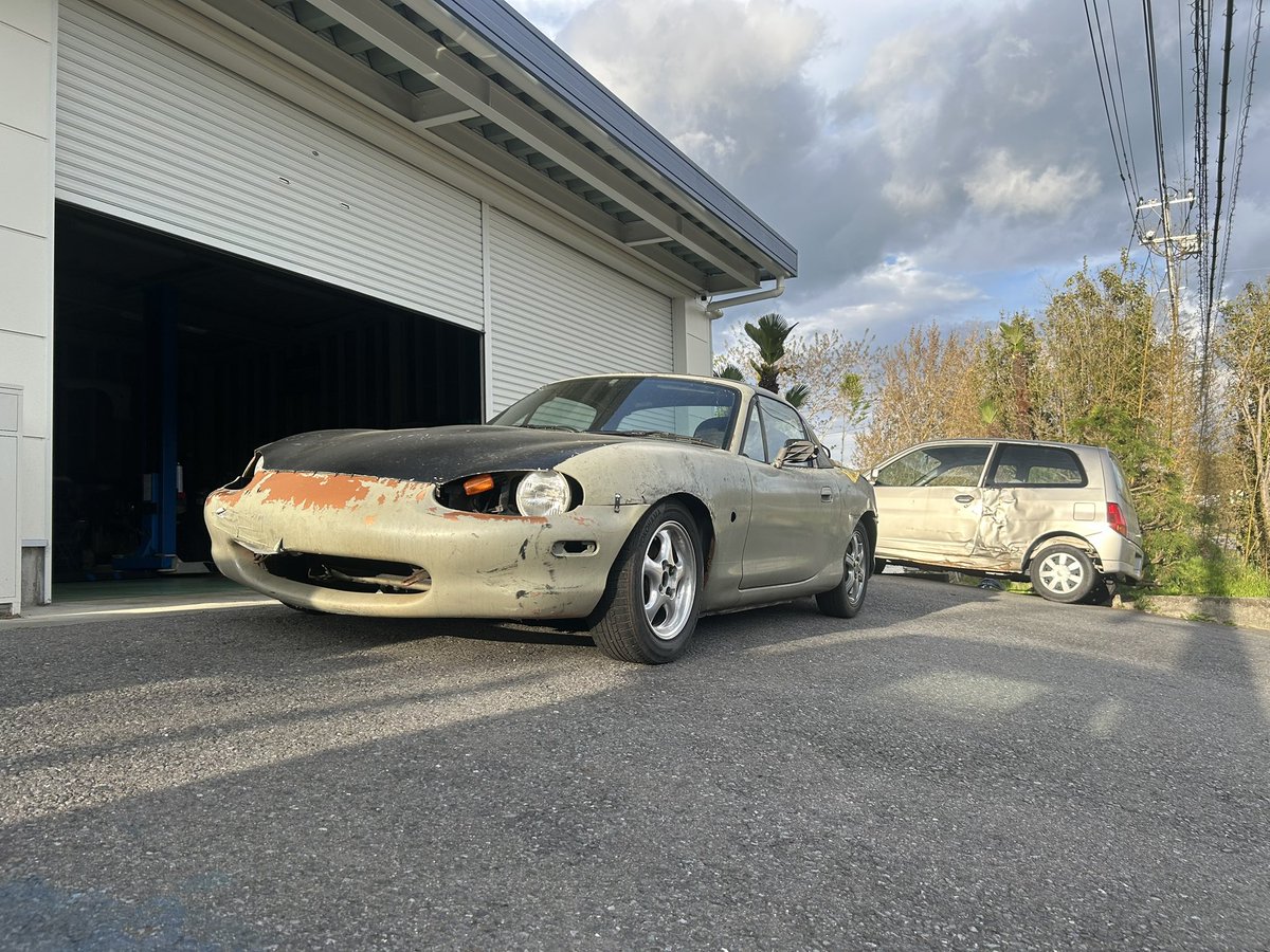 nb8c_5's tweet photo. あとアライメントとブレーキホース延長で俺のバトルロケット🚀発射出来そう。
安いオイルクーラー探さないと！🔍 https://t.co/lQyXiNnNpw