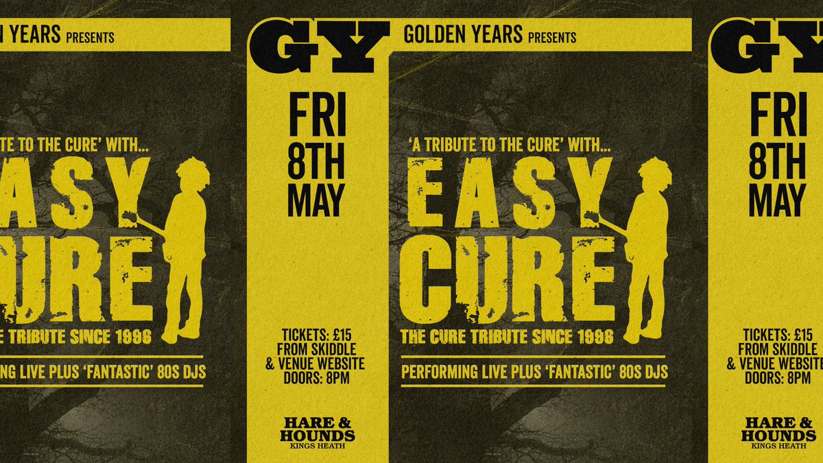 easycure96's tweet photo. Next concert is coming! Easy Cure play #TheCure #80s live @curefans @out_cure @thecureparty @CureCommunity @CureenArgentina @thecure
@hispacure @curefandoc 
Friday May 8, Birmingham, UK
https://t.co/SZCY2Yb6K1 https://t.co/FBKfoHh7au