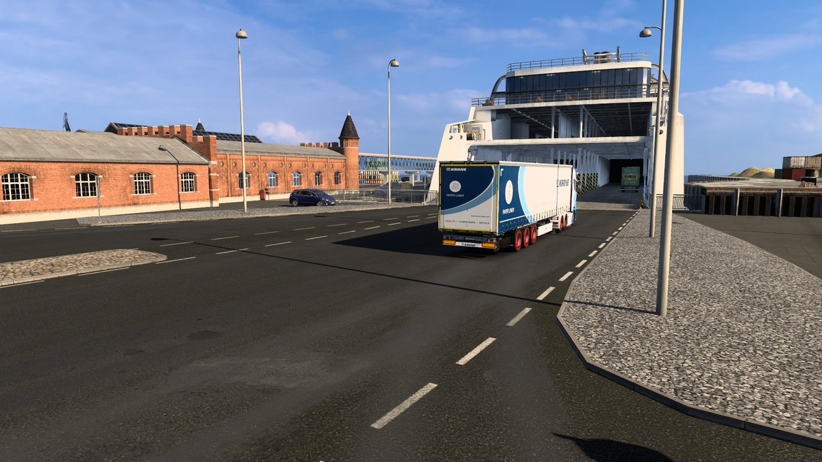 billy_speed's tweet image. Euro Truck Simulator 2 I am carrying Ketchup I start in Gedser end was Hamburg I am leaving the depot and I am getting the ferry then sea doing my trip out

#EuroTruckSimulator2
 #ets2
@SCSsoftware
@ScaniaGroup