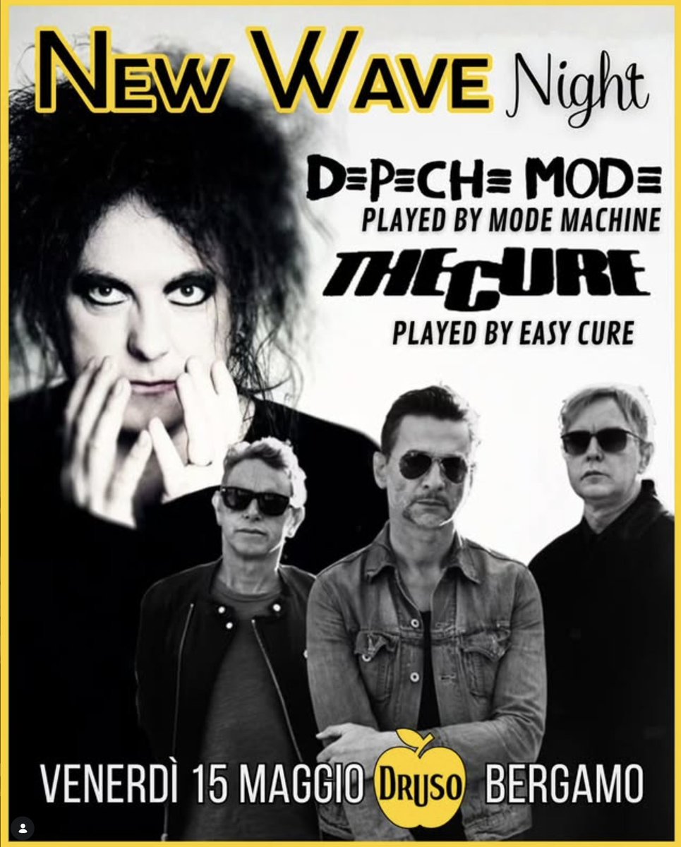 easycure96's tweet photo. Next concert is coming! Easy Cure play #TheCure #80s live @curefans @out_cure @thecureparty @CureCommunity @CureenArgentina @thecure
@hispacure @curefandoc 
Venerdì 15 maggio, Druso, Bergamo
https://t.co/kub33wpT7O https://t.co/3M5wD9B02J