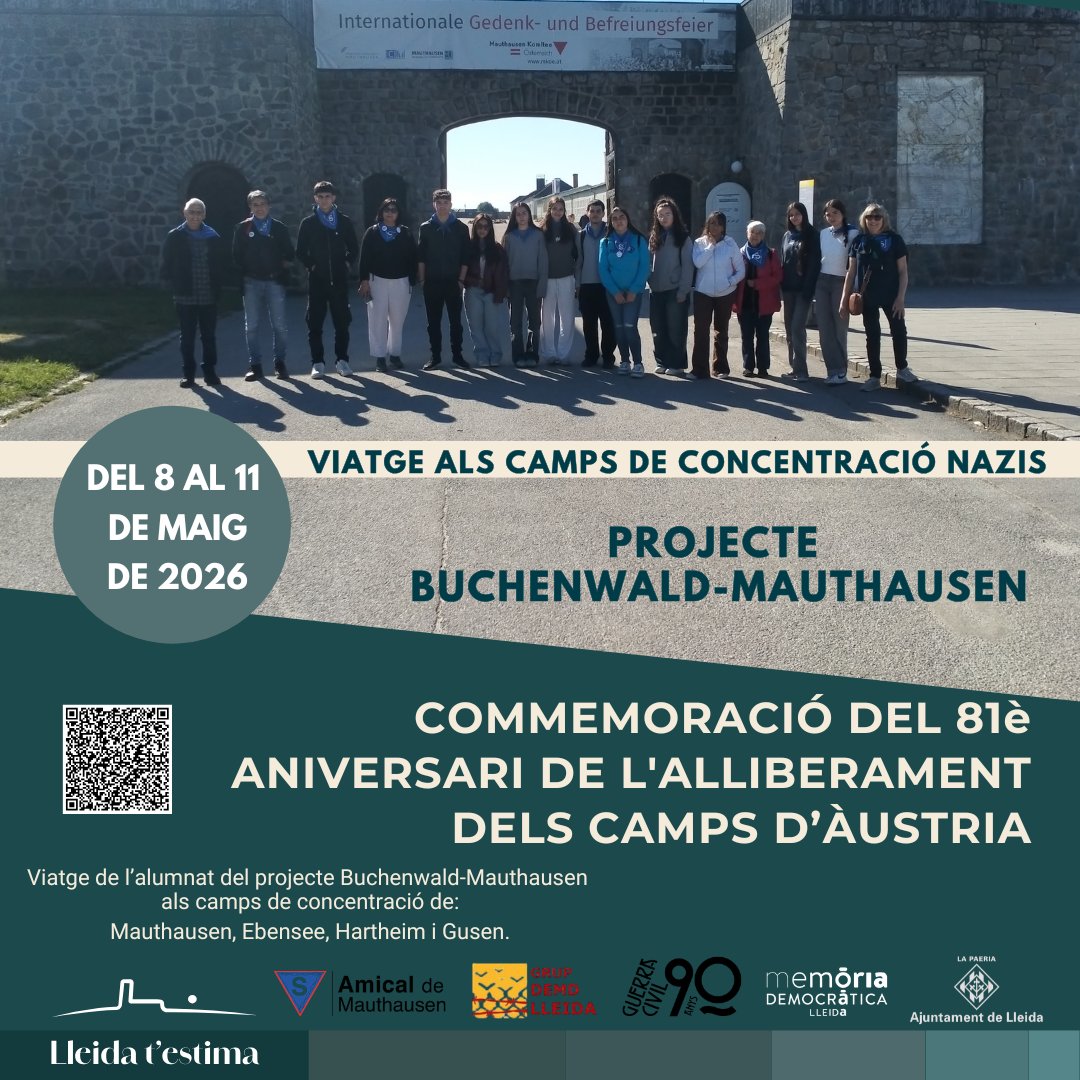 dretscivilsll's tweet photo. Aquestes són les properes activitats de Memòria Democràtica de @paerialleida: actes de record de la deportació als camps nazis i del 90è aniversari de l’inici de la Guerra Civil. https://t.co/fhSgqqnpoN
