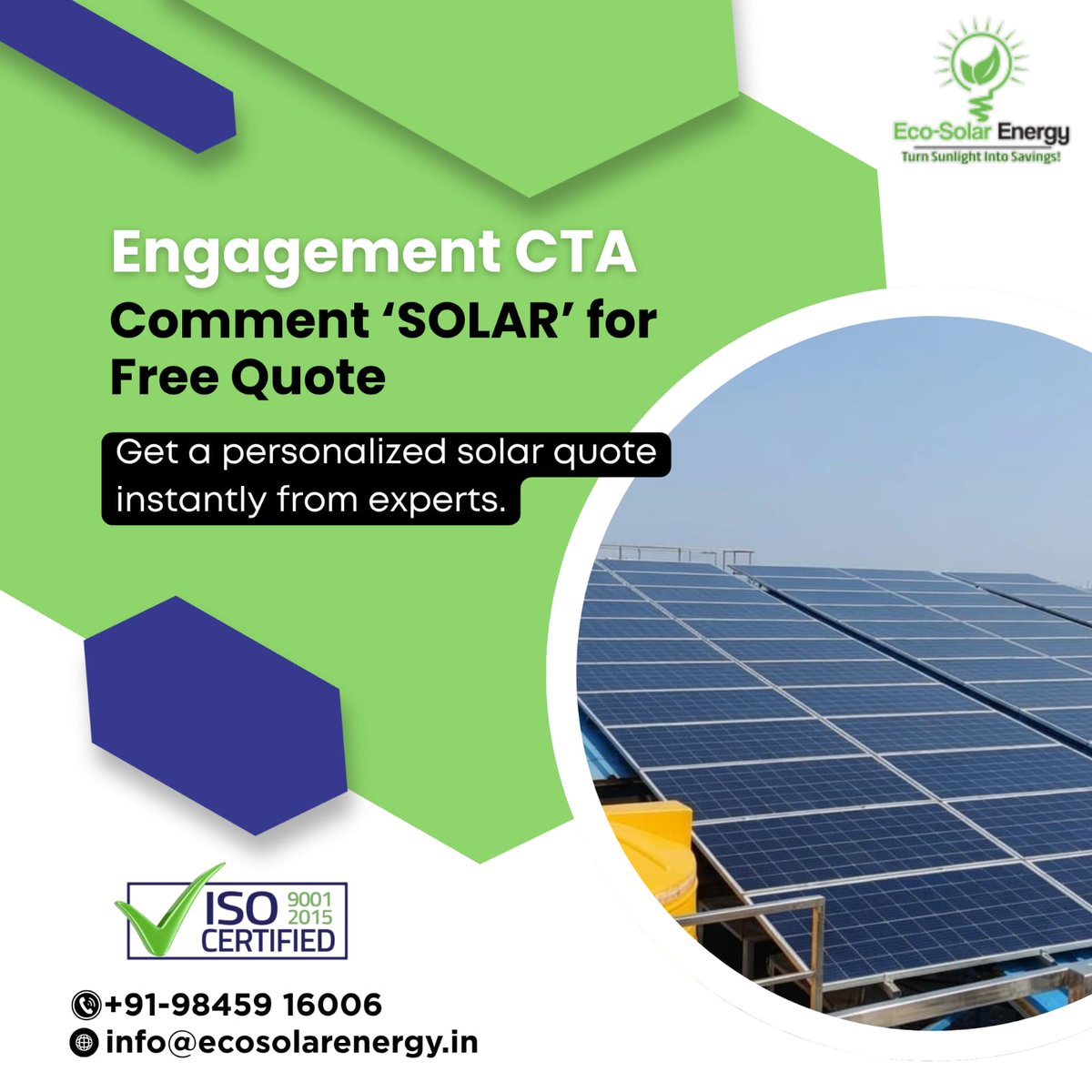SolarEco51656's tweet image. 🌞 Ready to Go Solar? Get Your Free Quote Today!

Take the first step toward saving

✔ Personalized solar quote from experts
✔ Customized solutions for your needs

📞 wa.me/+919845916006
📧 info@ecosolarenergy.in

#GoSolar #FreeQuote #SolarEnergy #EcoSolarEnergy