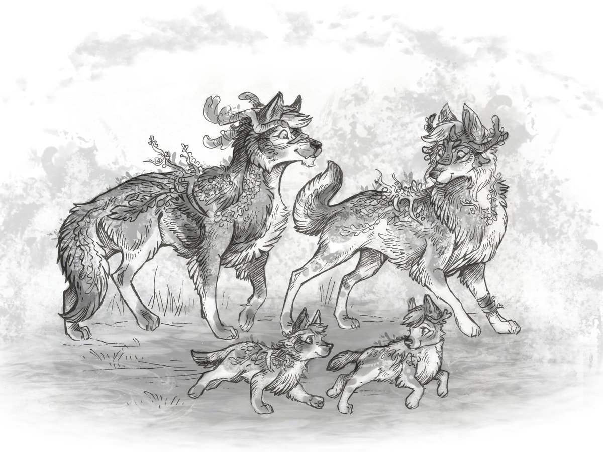 Taski_Guru's tweet image. Line art of fantasy mixes (family) adoptables (closed)
#lineart #dragon #otter #line_art #wolf #lynx #hybrid