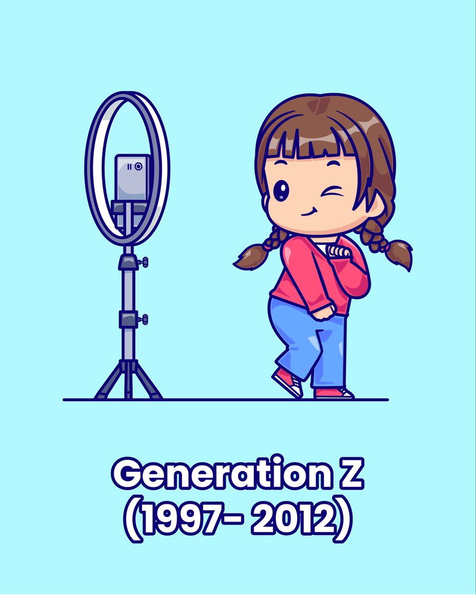 catalystvibes's tweet image. Which generation are you?👀

#genz #genalpha #genbeta #millenials #generation #illustration