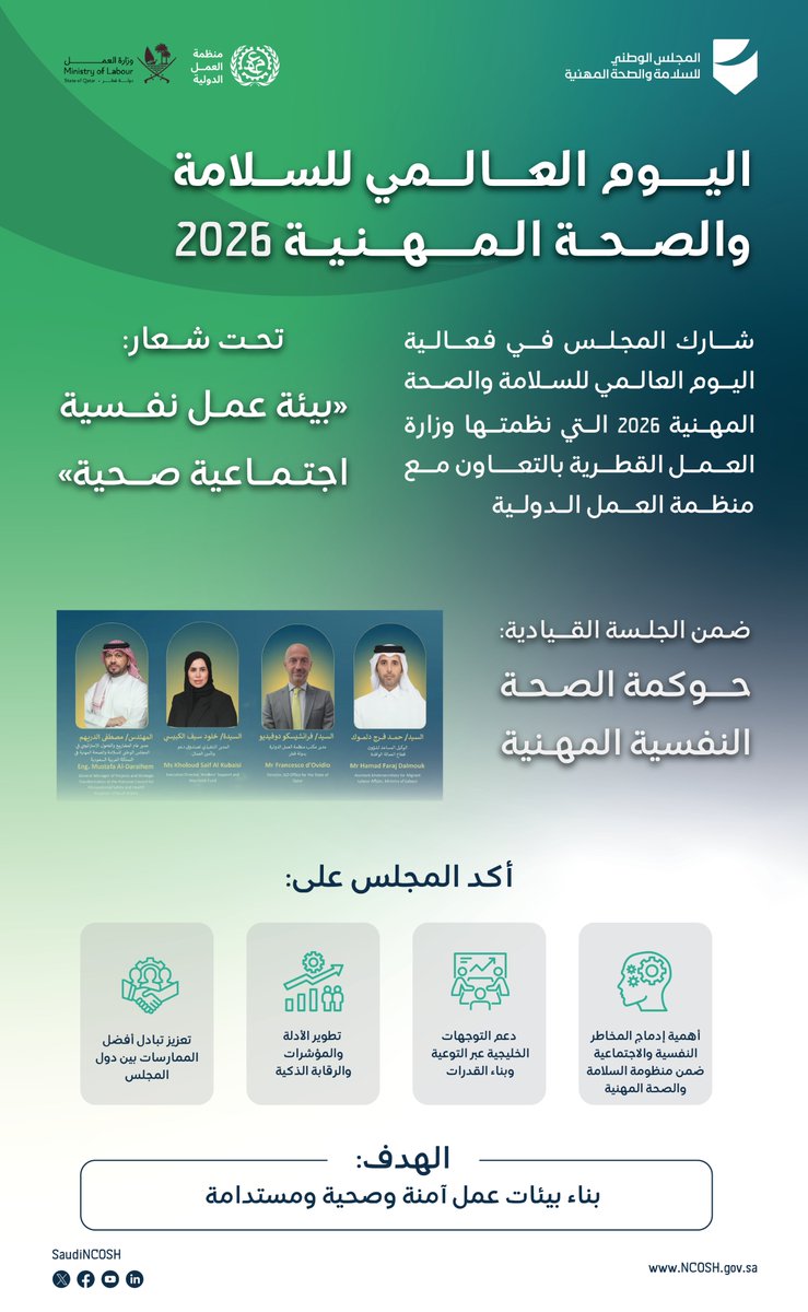 المجلس الوطني للسلامة والصحة المهنية tweet media