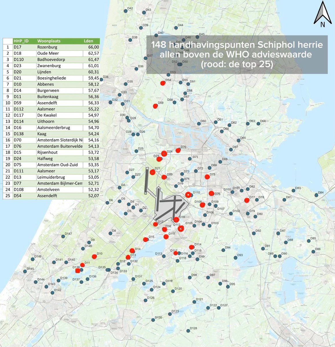 JacquelineAvun's tweet image. Alle geluidsgrenswaarden in het nieuwe LVB bij de handhavingspunten onder de vliegroutes in de ruime omgeving van Schiphol liggen (zeer fors) boven de WHO advieswaarde. 

@EersteKamer @IenWTweedeKamer @InspectieLenT @Mattheuswas #schiphol