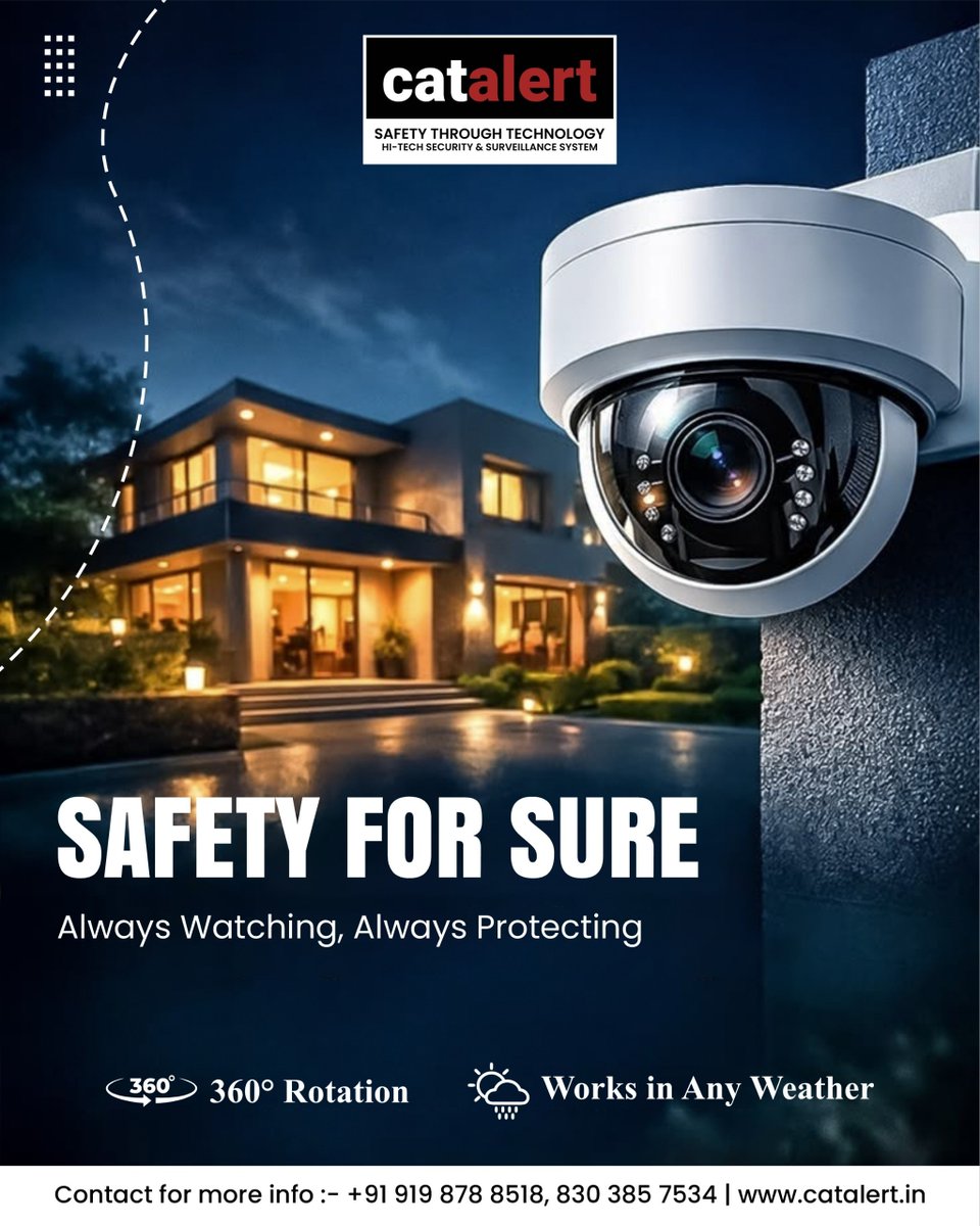 Cat_alert_'s tweet photo. Elevate your home security with Catalert. Whether it's rain or shine, day or night, our high-tech surveillance systems ensure your peace of mind is never compromised. 🛡️🏠

Why choose Catalert?

🔄 360° Rotation: No blind spots, full coverage. https://t.co/0HVdxEKEef