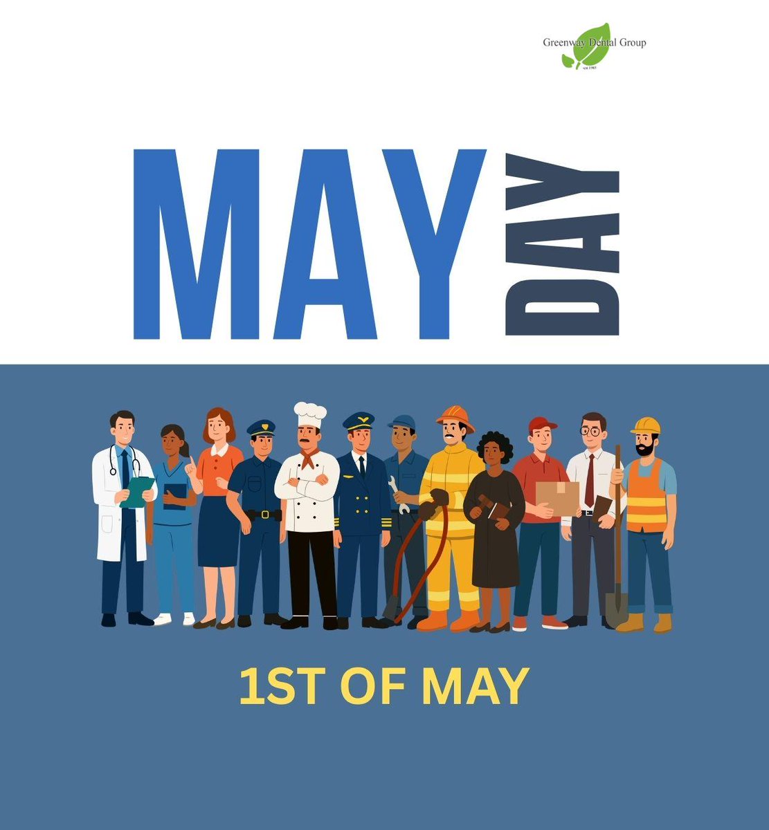dental_greenway's tweet image. Celebrating our workforce whose efforts do not go unnoticed. Happy May Day.  #mayday #workersday #workforce #GreenwayDentalGroup #Greenbelt #MD