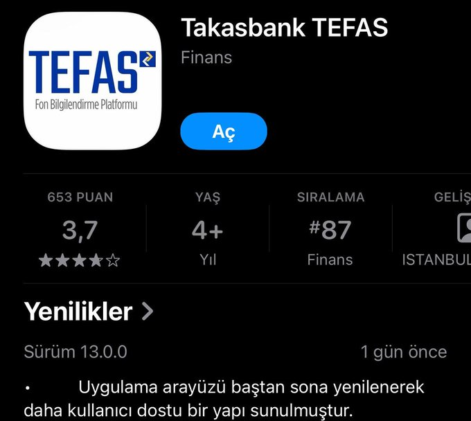 aysemkadioglu's tweet image. Günaydın, iyi haftalar.
Kullanıcı dostu yeni tasarımı ile TEFAS devreye alındı. Nasıl sizce?

Getiri açıklayan fonlar
#sny %0,2845
#bos %-2,5341
#rof %0,3543