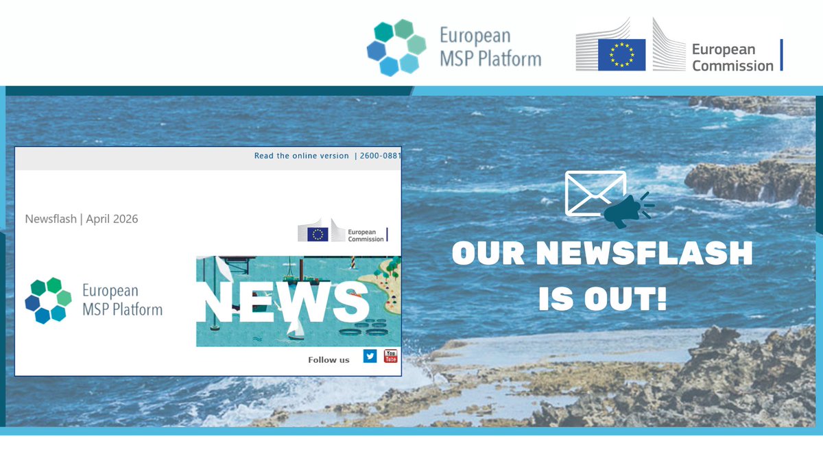 EU_MSP_Platform's tweet image. 📨 Our #MSP April #Newsflash is out!

Get a quick snapshot of the upcoming events you won’t want to miss in the next few weeks. 
📩 Access here to the latest issue
maritime-spatial-planning.ec.europa.eu/stay-informed/…
👉 Be part of the community and join us!
🔗 ec.europa.eu/newsroom/cinea…