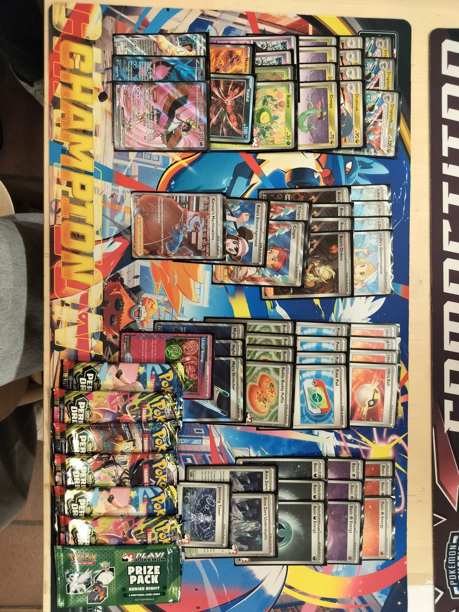 RuneTCG's tweet photo. Almost forgot to post this one😅
Cup win in Leuven 1st/14
Got pretty lucky with a bye into top 4 because a lot of people dropped. Then a very quick half final against zoro and finished against a very strong mega lucario!
Love the list! Xerosic's should probably be a judge tho😅 https://t.co/zpu3ZZnbvf