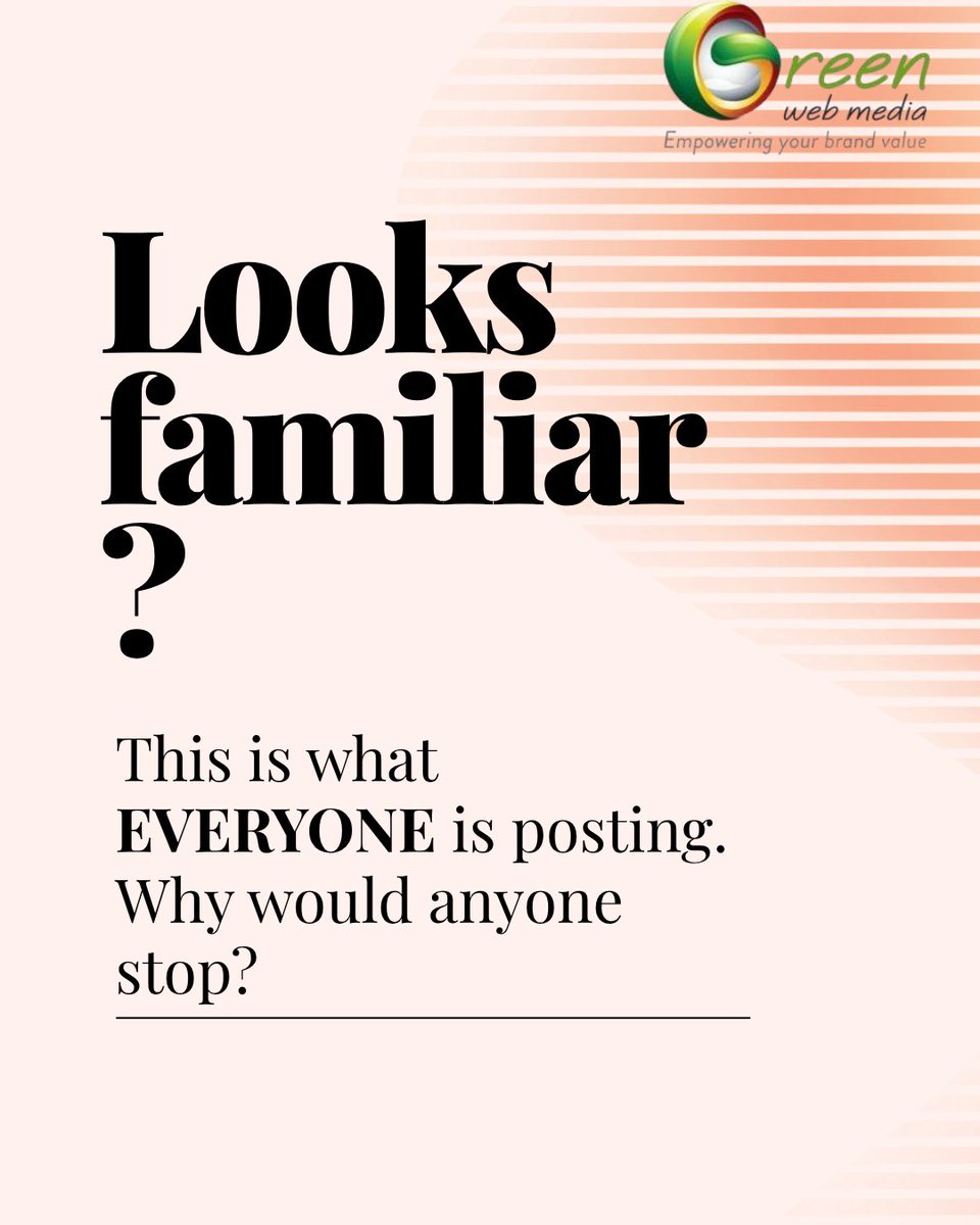 greenwebmedia's tweet image. Save this post
You’ll want to rethink your content after this.

Most brands aren’t struggling with consistency.
They’re struggling with standing out.
Comment “AUDIT” if you want feedback on your content

#digitalmarketingtips #ContentStrategy #socialmediamarketing #greenwebmedia