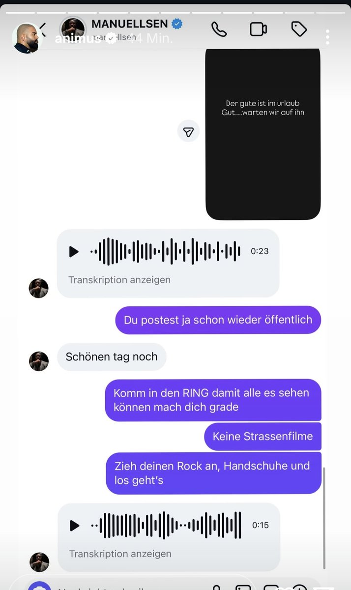 Der_Walla's tweet photo. Animus hat zuvor wieder mal gegen Manu gestichelt. Er braucht ja auch Content für seinen Podcast sonst hat er nichts zu erzählen https://t.co/JxcTMo2GA1