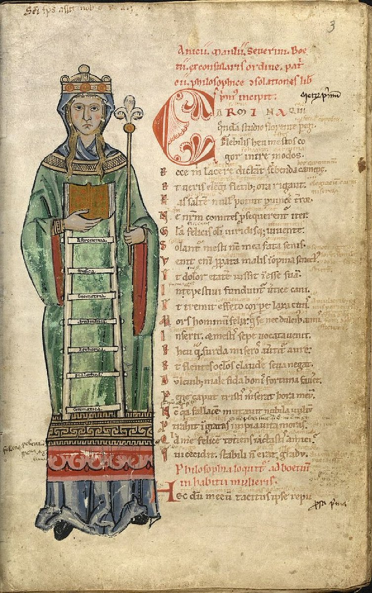 En la tradición occidental la divina Sabiduría ha dialogado en cuatro ocasiones con un sabio: en el 'Peri Physeos' de Parménides, los 'Paroimiai' de Salomón, las 'Noctes Atticae' de Aulo Gelio y el 'De Consolatione Philosophiae' de Boecio.
Dos paganos, un judío y un cristiano