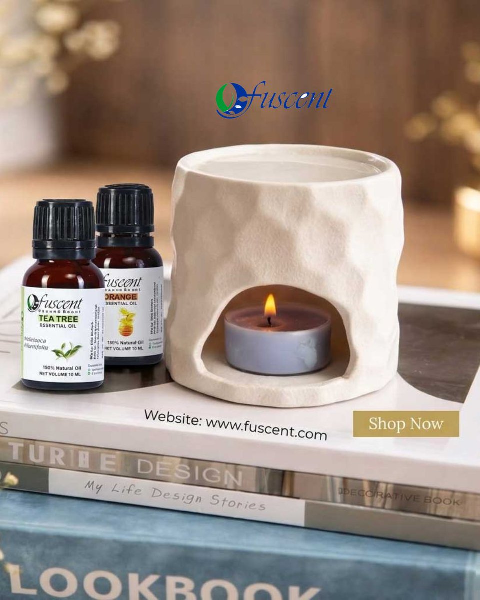 fuscentonline's tweet image. Geometric design meet pure botanical power. Elevate your aromatherapy game with our Tea Tree and Orange oil set and textured burner. The ultimate home essential.
 💯 Shop here: [fuscent.com] #Diffuser #EssentialOils #HomeStyle