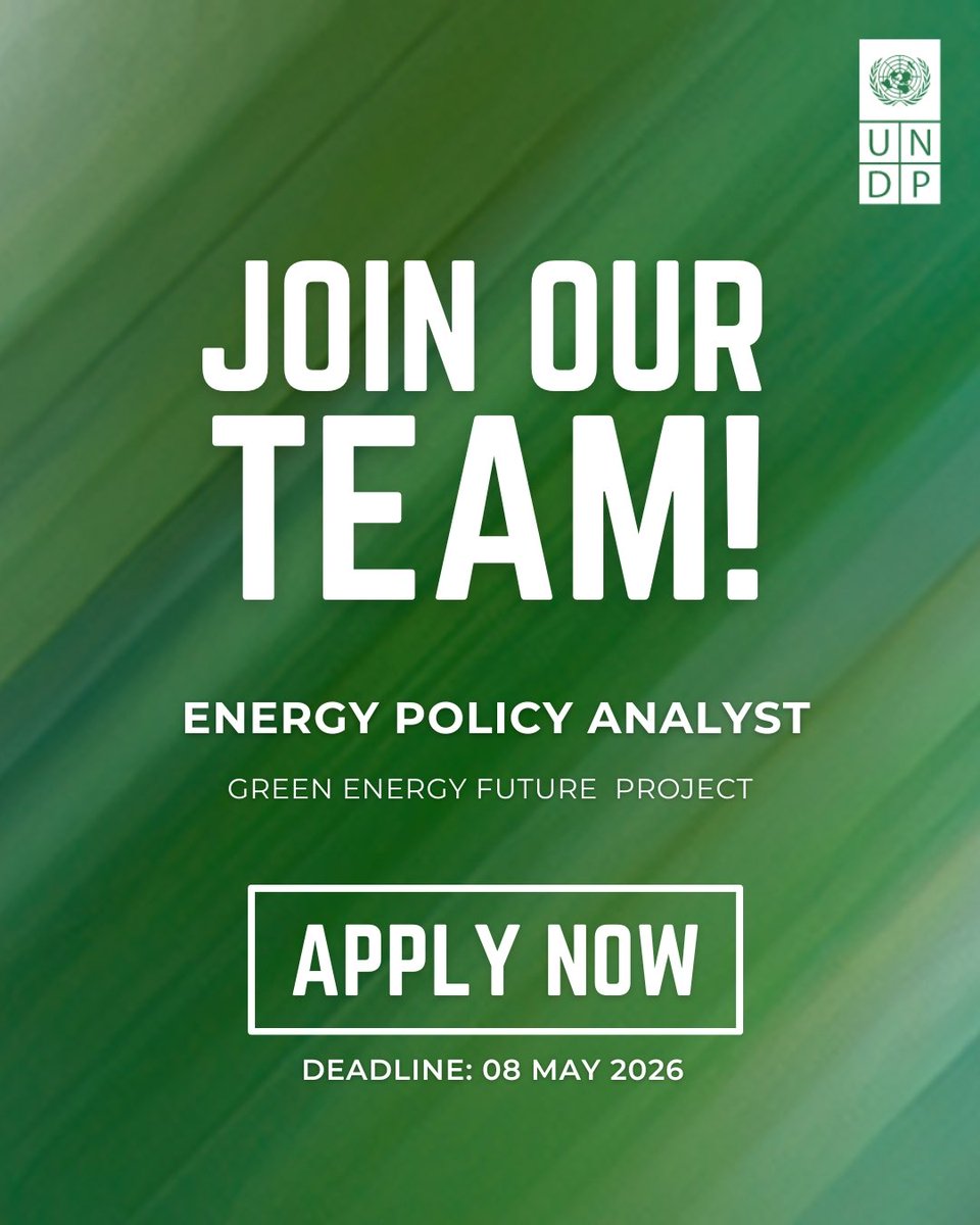 UNDP_Kosovo's tweet image. We are looking for a Energy Policy Analyst.

Learn more and apply here: bit.ly/41ToOzd

#JobOpportunity #ApplyNow #UNDPKosovo