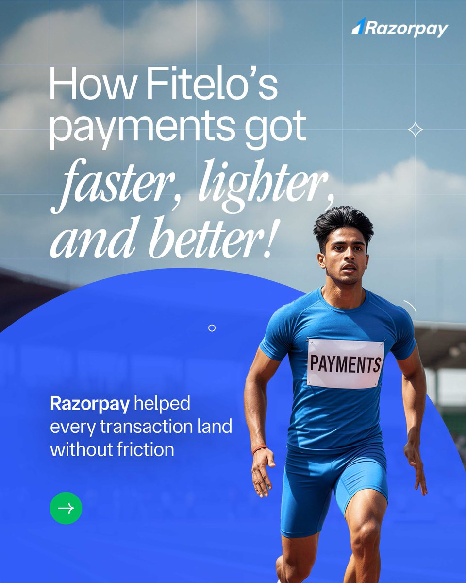 Razorpay's tweet image. Payments stopped being a bottleneck when Fitelo unlocked smoother checkouts with Razorpay, and you can do the same.

#razorpay #casestudy