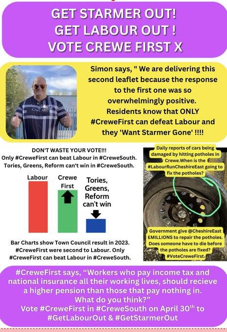 Putting Crewe & Nantwich First tweet media