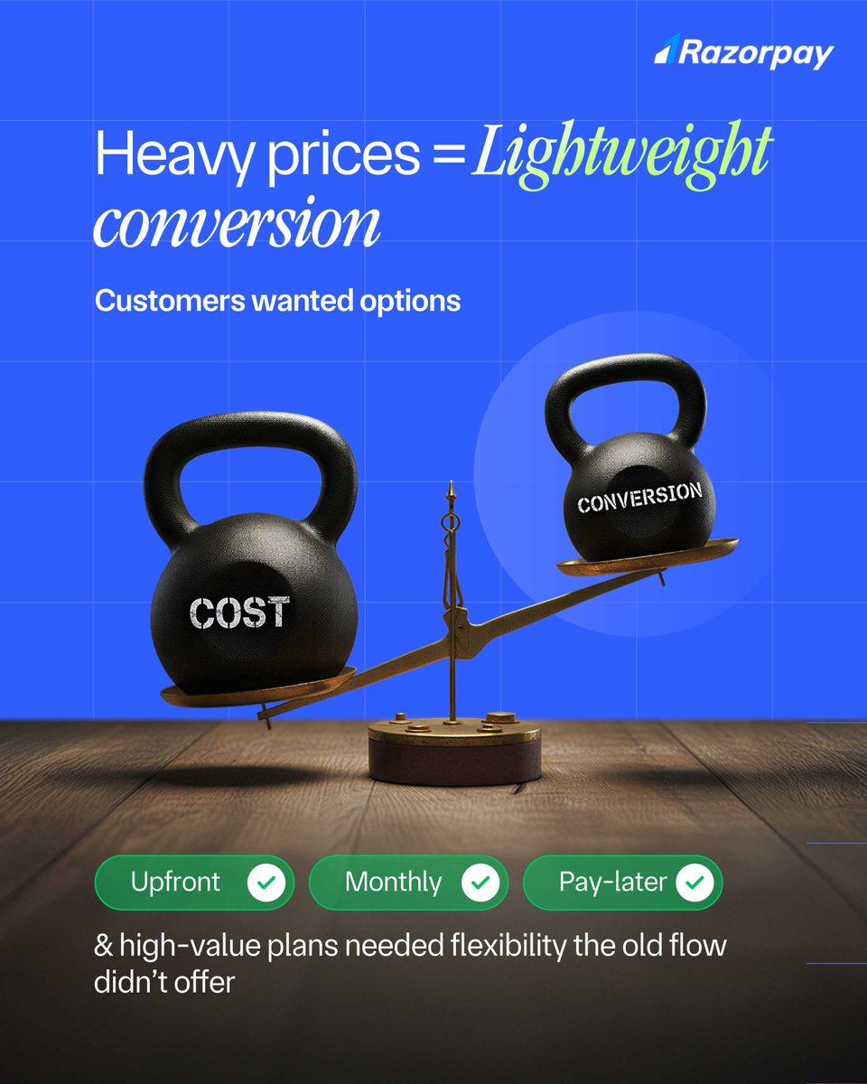 Razorpay's tweet image. Payments stopped being a bottleneck when Fitelo unlocked smoother checkouts with Razorpay, and you can do the same.

#razorpay #casestudy