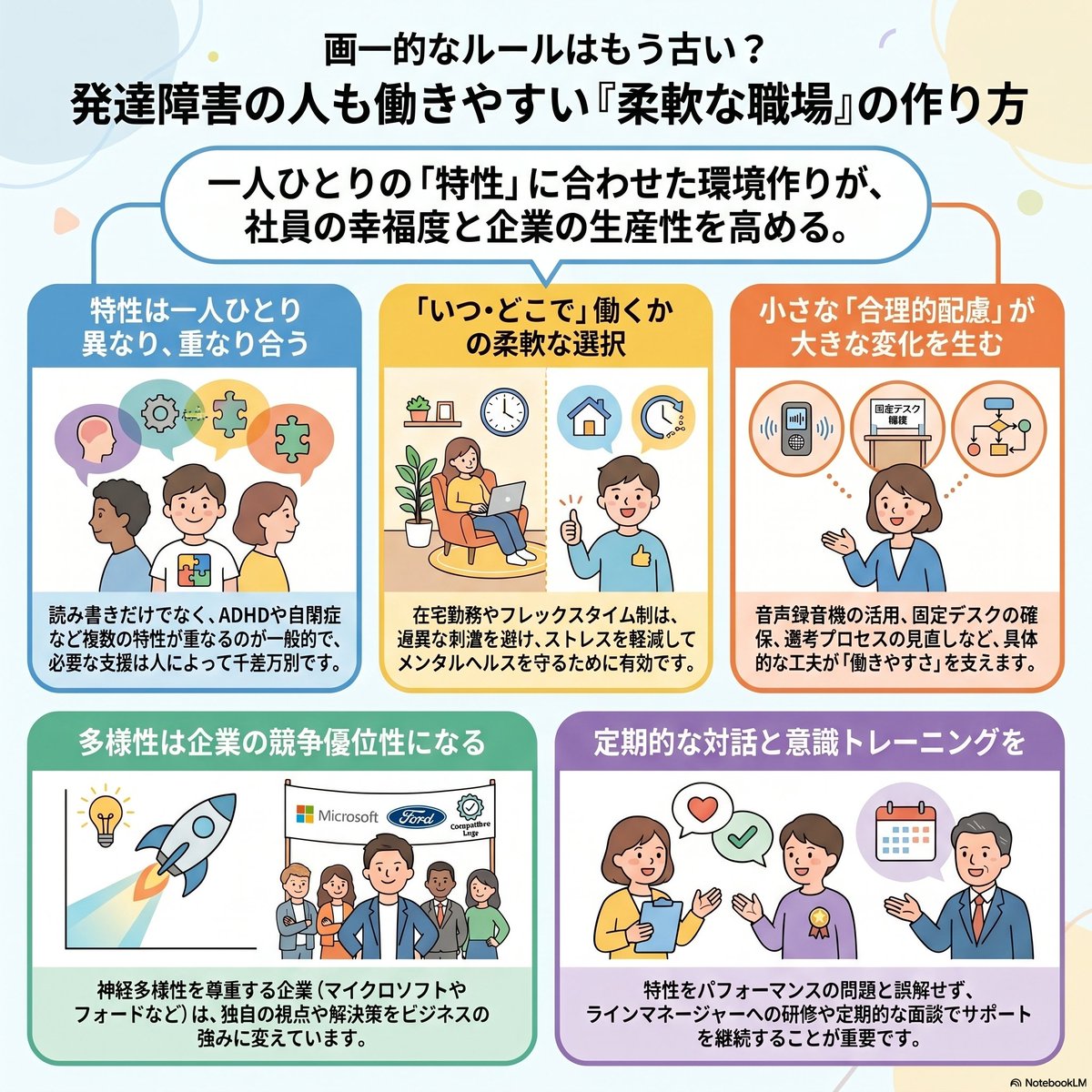 みんな同じのルールはもう古い?発達障害の人も働きやすい「柔軟な職場」のつくり方(論文を紹介) ※アメリカのディスレクシア(発達性読み書き障害 ...