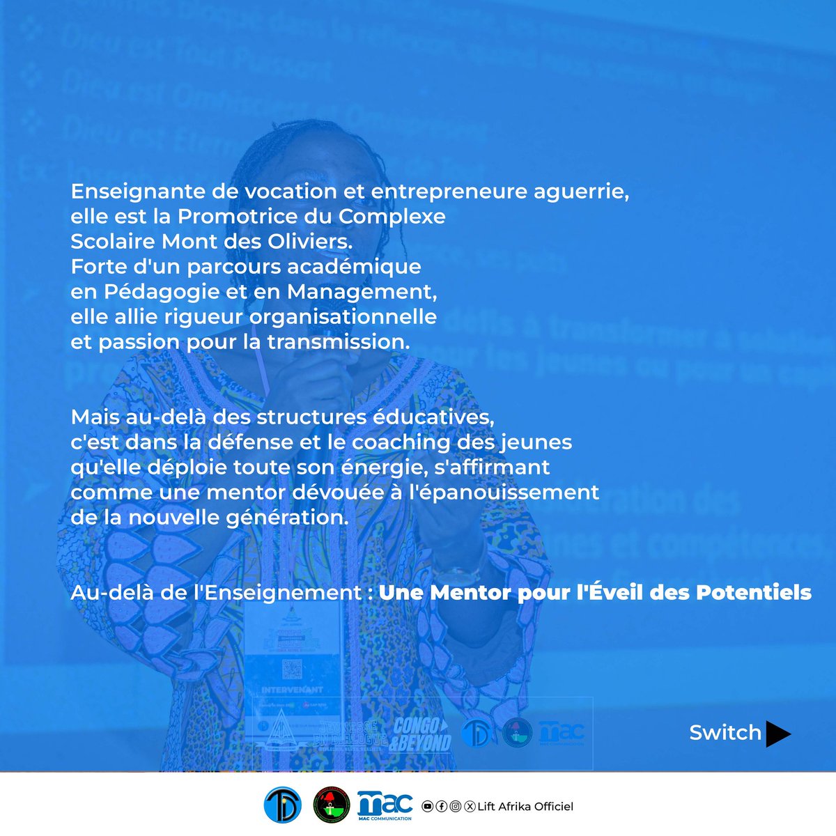 liftafrikacd's tweet photo. Retour en image sur les orateurs du conférence Jeunesse en Dialogue. 

KYAKIMWA MATABISHI Rebecca 

___ 
#liftafrika #shapingchampions https://t.co/S6Du2p7lol