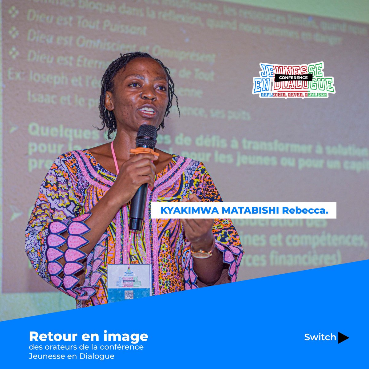 liftafrikacd's tweet photo. Retour en image sur les orateurs du conférence Jeunesse en Dialogue. 

KYAKIMWA MATABISHI Rebecca 

___ 
#liftafrika #shapingchampions https://t.co/S6Du2p7lol