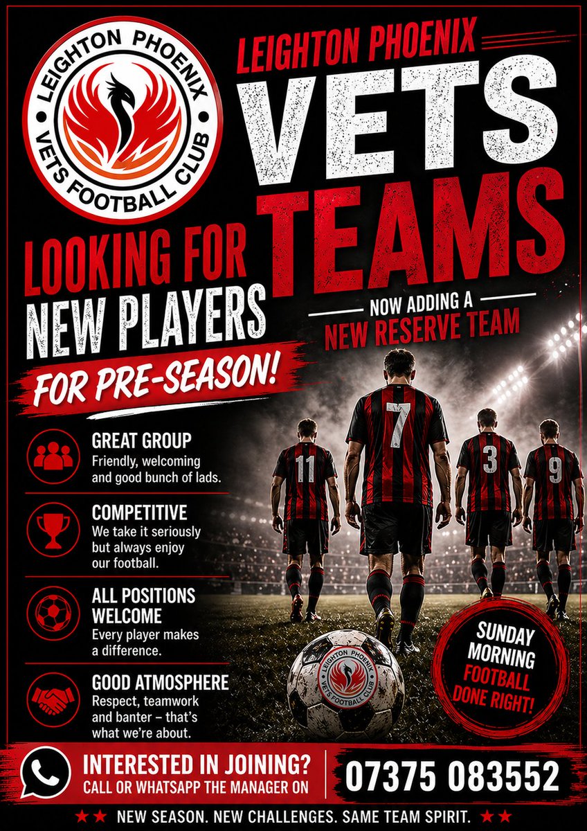 Leighton Phoenix Vets FC tweet media