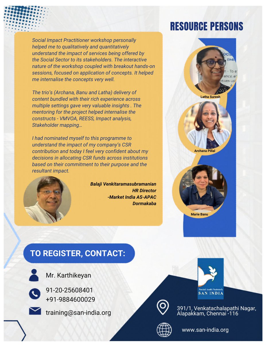 csimofficial's tweet image. Empower your journey in social impact 
Join the Social Impact Practitioner Residential Training and gain hands-on experience in impact assessment, SDG alignment, and social auditing.

📅 22 &amp;amp; 23 May 2026
📍 YASHADA, Pune

#empoweredwomen  #socialimpactpractitioner #sip #traning