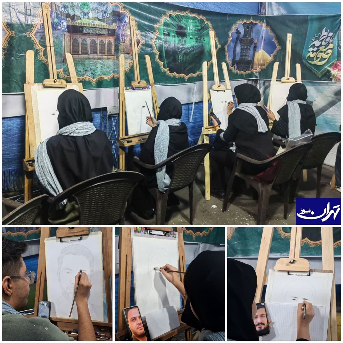📸 نقاشی تصاویر شهدای جنگ رمضان 
در اجتماعات مردمی 

🔹کار گروهی هنرمندان شهرستان ملارد