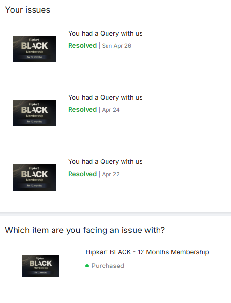 MohdumarAz5368's tweet photo. Day 11 of @Flipkart fraud: @flipkartsupport closed my complaint 3 times as “resolved” without fixing anything. (Proof attached)

₹990 taken for a 12-month membership, service cut in 60 days. No reason. No refund.

Fake resolutions to hide real issues = systematic fraud. 🚩 https://t.co/rpHMZGqmWG