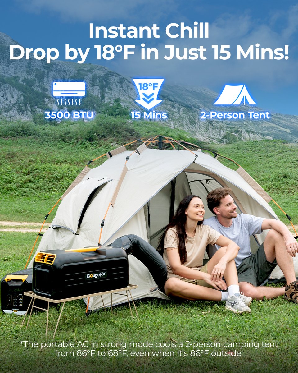 BougeRV_US's tweet image. Stay cool wherever you go with this portable AC ❄️
• 3500BTU powerful cooling
• Made for tents, vans, and off-grid setups
Shop now: bit.ly/4sTcKsF
#offgrid #offgridliving #overlanding #airconditioner